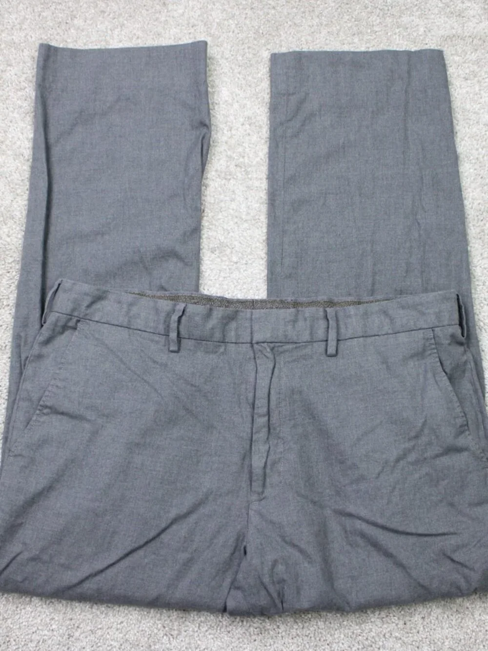 J. Crew Chino Pants Mens 36x29 Gray Bowery Classic Fit 100% Cotton Flat Front